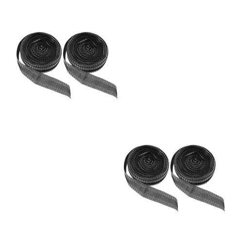 4Rolls DIY Iron-on Tape Black Polyester Hemming Tape Strong Adhesion 1
