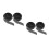 4Rolls DIY Iron-on Tape Black Polyester Hemming Tape Strong Adhesion 6