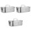 3Pièces Boîte Repas Acier Inoxydable Compacte Portable Usage 2