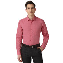 Peter England Ανδρικό Slim Shirt (Pesfoslb342758_Κόκκινο 44)