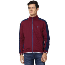 Peter England Heren Katoenen Blend Hoogsluitende Sweatshirt (Pjstprgfh22845_Maroon_L)