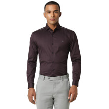 Peter England Ανδρικό Μωβ Σούπερ Slim Fit Επίσημο Πουκάμισο Με Μακριά Μανίκια