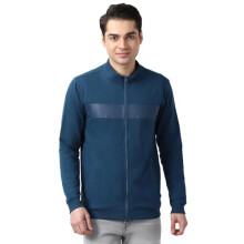 Peter England Heren Blauw Graphic Print Rondhals Sweatshirt