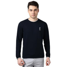 Heren Sweatshirt met Grafisch Motief in Marineblauw