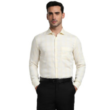 Ανδρικό Κίτρινο Slim Fit Επίσημο Πουκάμισο Μακρύ Μανίκι