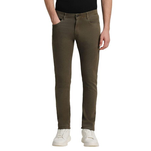 Ανδρικά Τζιν Slim Tapered σε Σκούρο Ελιές