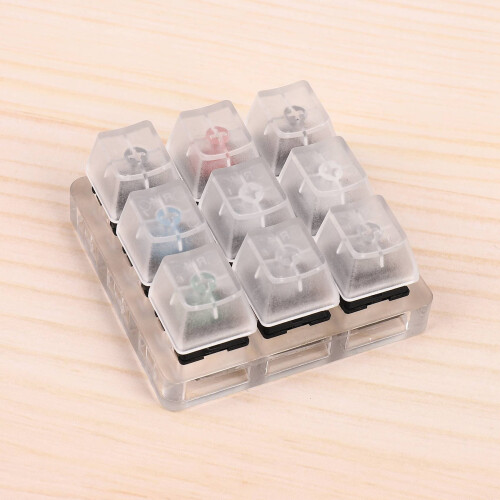Acrilico Tastiera Tester 9 Chiaro Plastica Keycap Sampler Per Ciliegia MX Interruttori 2