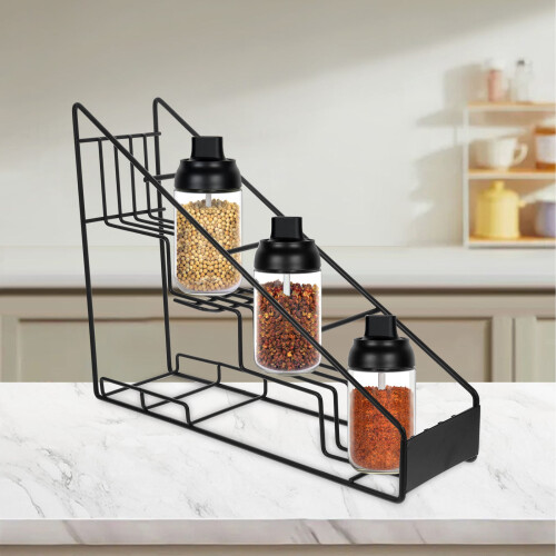Compact Syrup Organizer Display in Koffie Kleur, Duurzaam Staal 2