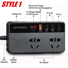 Auto Power Inverter Power Reine Sinuswelle 12V 24V zu AC 220V USB Auto Transformator Konvertieren Ladekonverter