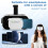 VR Headset with Controller for Smartphone, Immersive 360 Viewing, Adjustable Focus, White 4.7–6.5' 5