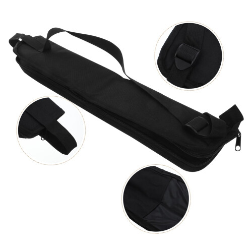 Compact Drumstick Holder Bag with FourPair Capacity, Quick Access Storage, Durable Black Organizer 2