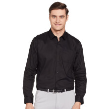 Peter England Ανδρικό Μαύρο Slim Fit Επίσημο Πουκάμισο Με Μακριά Μανίκια