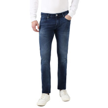 Peter England Mænds Slim Bukser (Pjdnaskb430065_Navy)