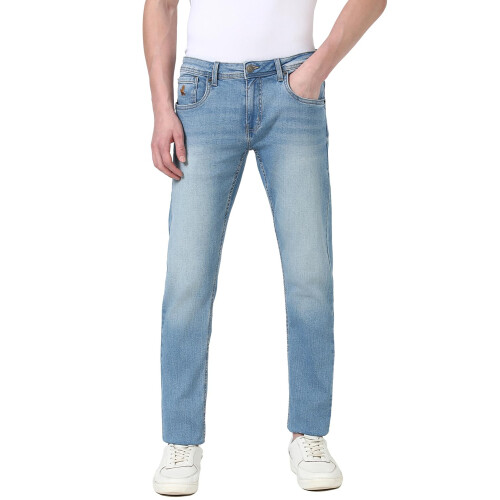 Peter England Ανδρικό Τζιν Λιλά Ανοιχτού Χρώματος Skinny Fit