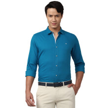 Ανδρικά Μπλε Slim Fit Καθημερινά Πουκάμισα