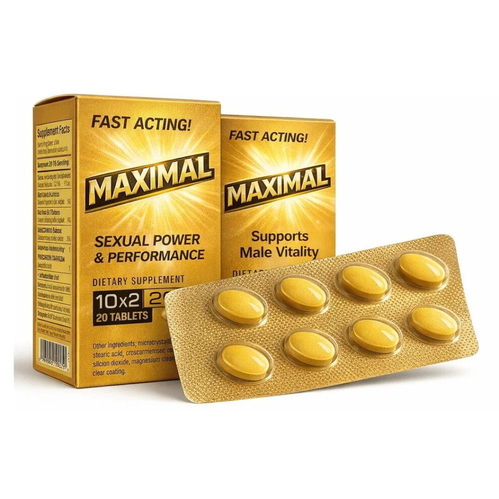 Maximalstore 20 Yellow Weekender Pills For Men 60Mg Tablets, 100% Natural