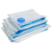 Vacuum Storage Bags Set with Hand Pump, Leakproof Double Seal Space Saver Bags for Travel and Home