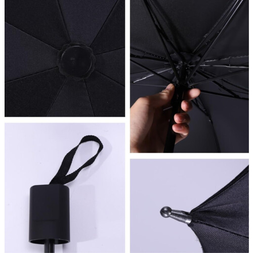 Automatic Folding Umbrella with UV Protection, Windproof ThreeFold Travel Compact Umbrella Green 2