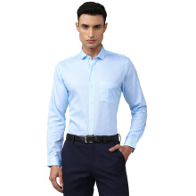 Ανδρικό Μπλε Slim Fit Επίσημο Πουκάμισο Μακρυμάνικο