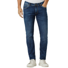 Peter England Herre Slim Tapered Stræk Twill Jeans Mid Rise Navy, 34