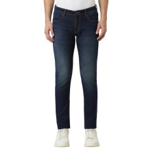 Peter England Ανδρικά Skinny Fit Ελαστικά Τζιν Μπλε Βαθύ