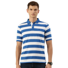 Peter England Ανδρικό Polo T-Shirt Μπλε Μedium