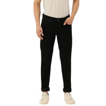 Peter England Mænds Neo-Slim Fit Strækbare Mid Rise Jeans Mørkeblå, 30