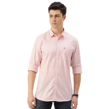Peter England Ανδρικό Slim Fit Πουκάμισο Oxford | 100% Βαμβάκι Ροζ