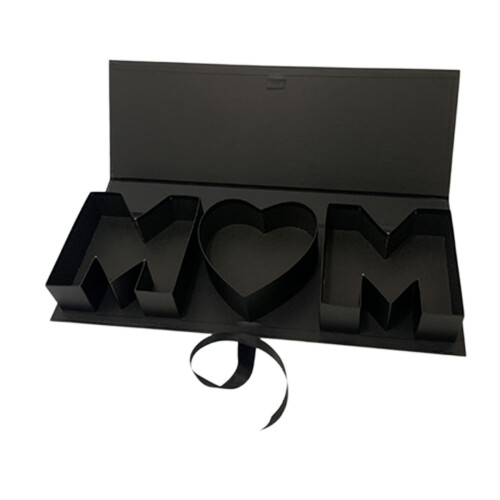 Stable Quality Floral Letter Boxes Creative Gift Flower-Black