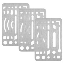 3Pcs Stainless Steel Erasing Shield Drawing Drafting Tool for Crafts