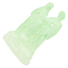 Light Green Plastic Nativity Scene Jesus Statue Tabletop Decor