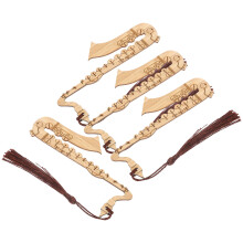4St Bamboe Saxofoon Boekmerken Met Kwastje, Perfect Cadeau Voor Lezers
