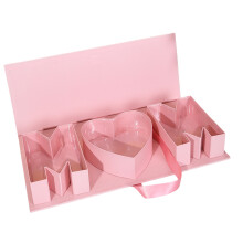 Unique Floral Arrangement In Letter Shape Boxes Blossomy-Pink
