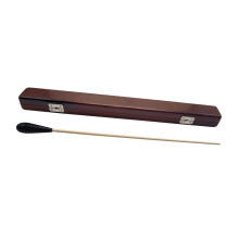 Wood Conductor Baton with Ergonomic Black Handle and Durable Case for Orchestra and Choir