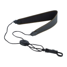 Adjustable Leather Saxophone Neck Strap with Comfortable Padded Shoulder Support for Alto Tenor Soprano