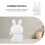 2Pcs Diy Paintable Rabbit Piggy Bank Coin Jar 3