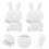 2Pcs Diy Paintable Rabbit Piggy Bank Coin Jar 5
