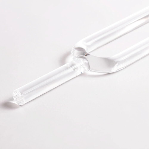 Chakra Tuning Fork B Note Crystal Clear for DNA Healing Sound Therapy and Balancing with Striker 1