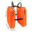 Foldable Travel Luggage Organizer with Adjustable Straps MultiPocket Storage, Orange 4