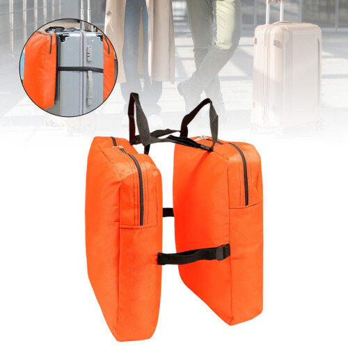 Foldable Travel Luggage Organizer with Adjustable Straps MultiPocket Storage, Orange 1
