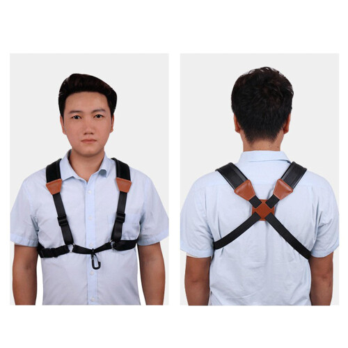 Saxophone Shoulder Strap Harness Adjustable Double Strap Balanced Support for Alto and Tenor 2