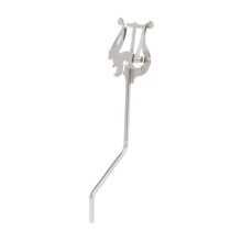 Adjustable Foldable Music Sheet Holder for Saxophone, Lightweight Marching Lyre Clip Stand Silver