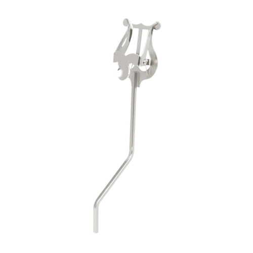 Adjustable Foldable Music Sheet Holder for Saxophone, Lightweight Marching Lyre Clip Stand Silver