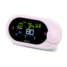 Rechargeable Digital Metronome with LED Beat Indicator, Voice Counting, Timer, Clip for Piano Guitar Drum