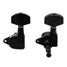 90 Degree Guitar Tuning Pegs Set 3L 3R Black Guitar Machine Heads Kit for Smooth Stable Tuning
