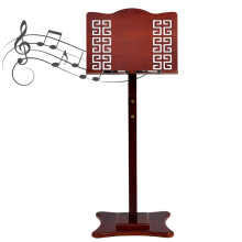 Bamboo Folding Music Stand Adjustable Height Wooden Sheet Music Stand for Conductor Guitar Piano