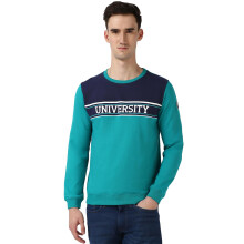 Heren Groene Print Crew Neck Sweatshirt