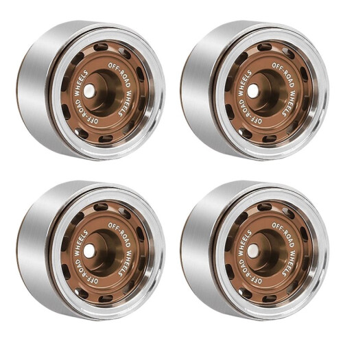 Rodas com Offset Negativo de 0,7 Polegadas para Acessórios de Upgrade de Carros RC SCX30 Ascent-32 Na Escala 1/30, Cor Bronze