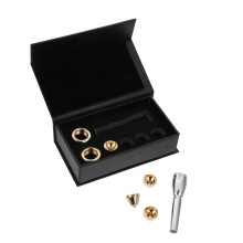 Trumpet Mouthpiece Set Gold and Silver Dual Finish, Durable Metal for Bb Trumpet Students and Performers
