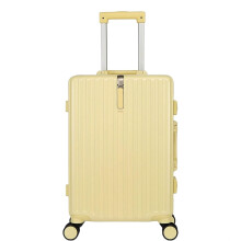 20 Inch Yellow Hard Shell Carry On Luggage with 360 Spinner Wheels, TSA Lock, Lightweight Design